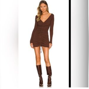 Camila Coelho brown Ciara sweater dress
